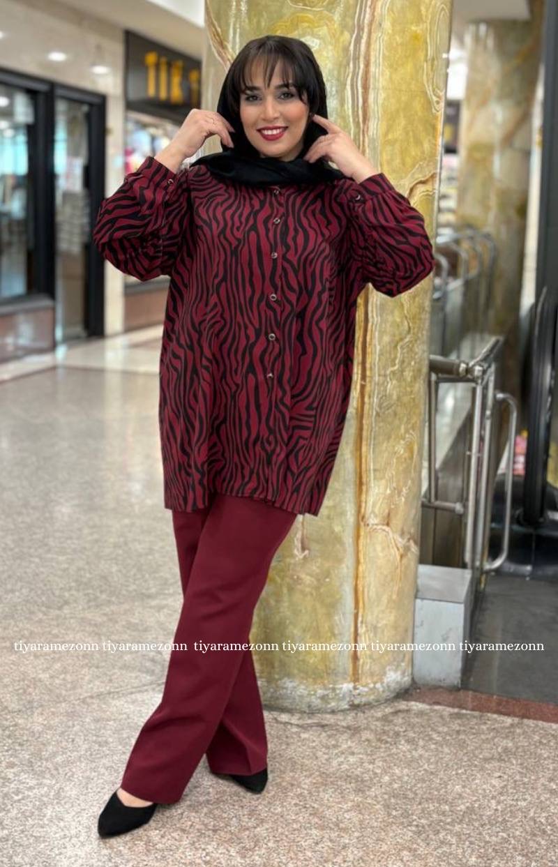 شومیز سایزبزرگ مدل راه راه 373