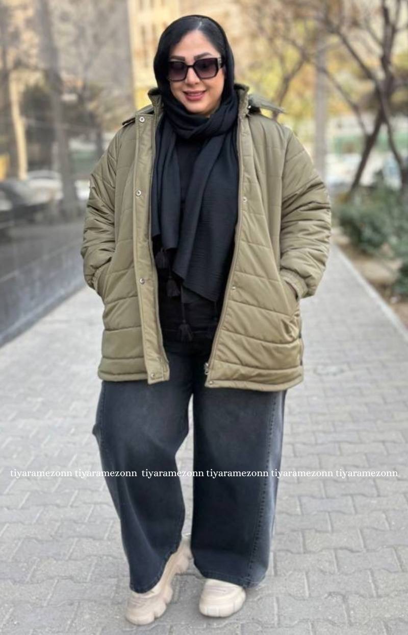 کاپشن سایزبزرگ مدل امبوردی کلاه دار کد 382