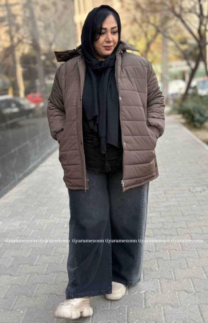 کاپشن سایزبزرگ مدل امبوردی کلاه دار کد 382