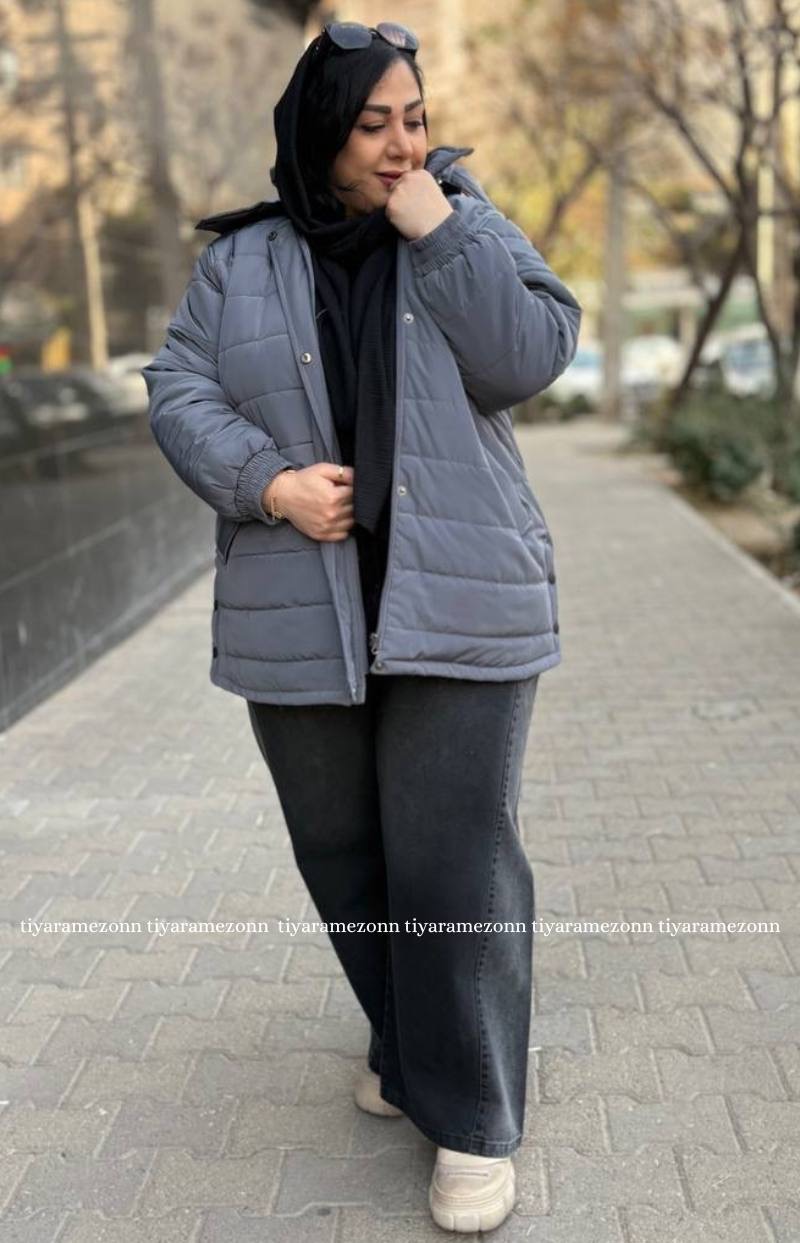 کاپشن سایزبزرگ مدل امبوردی کلاه دار کد 382