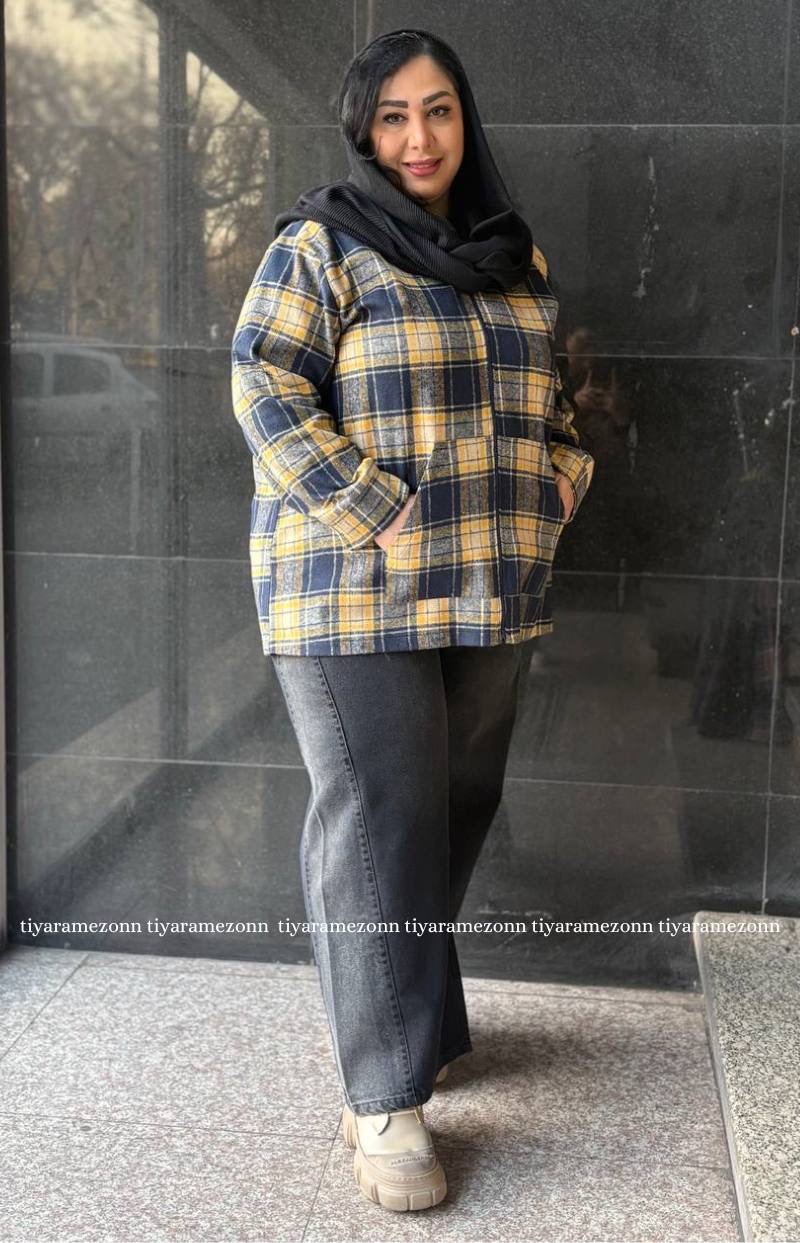 سویشرت سایز بزرگ مدل فوتر چهارخونه کد 381