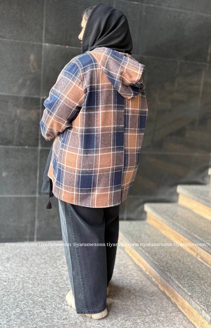 سویشرت سایز بزرگ مدل فوتر چهارخونه کد 381