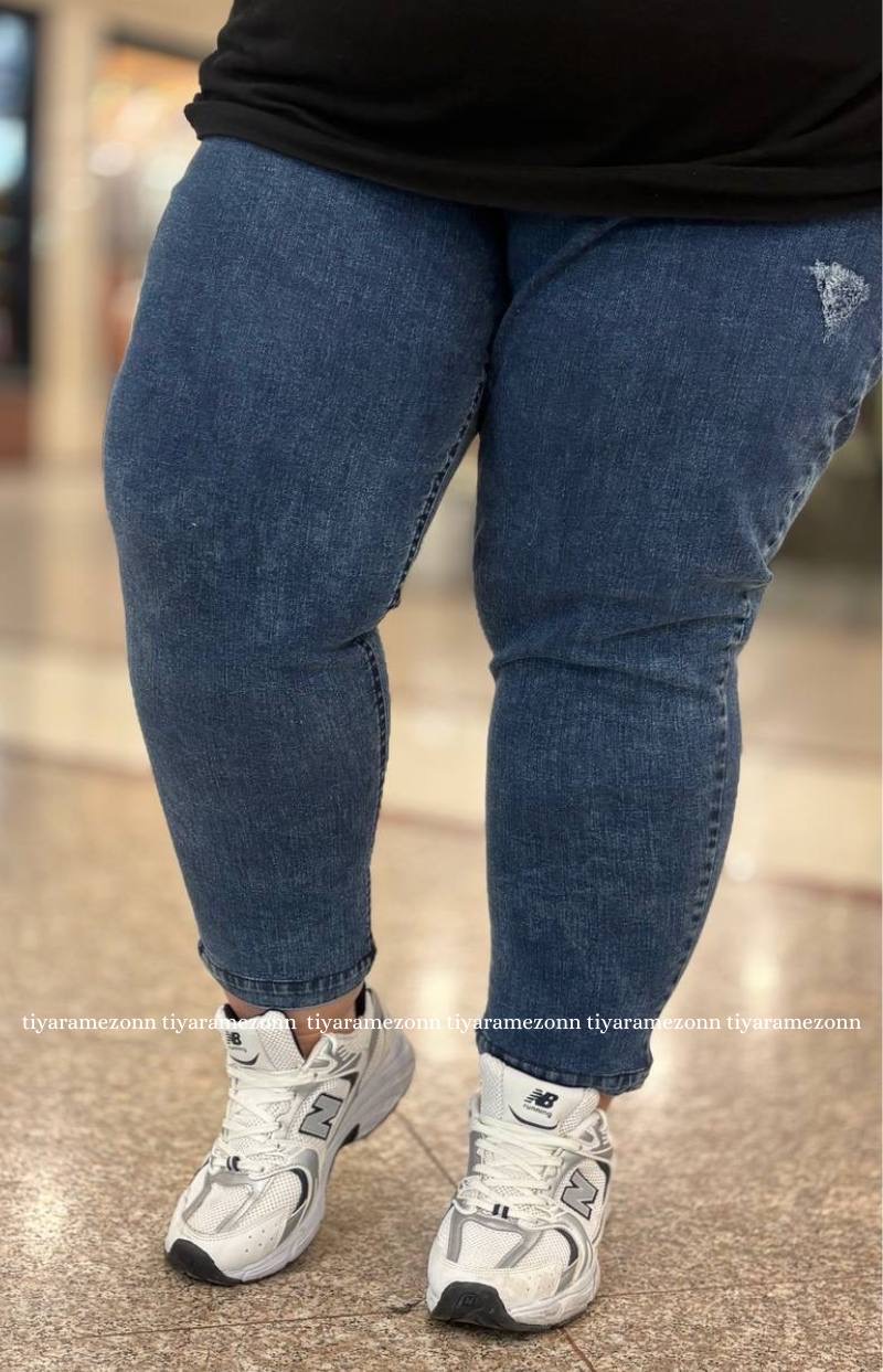 شلوار جین اسکینی سایزبزرگ کد 372
