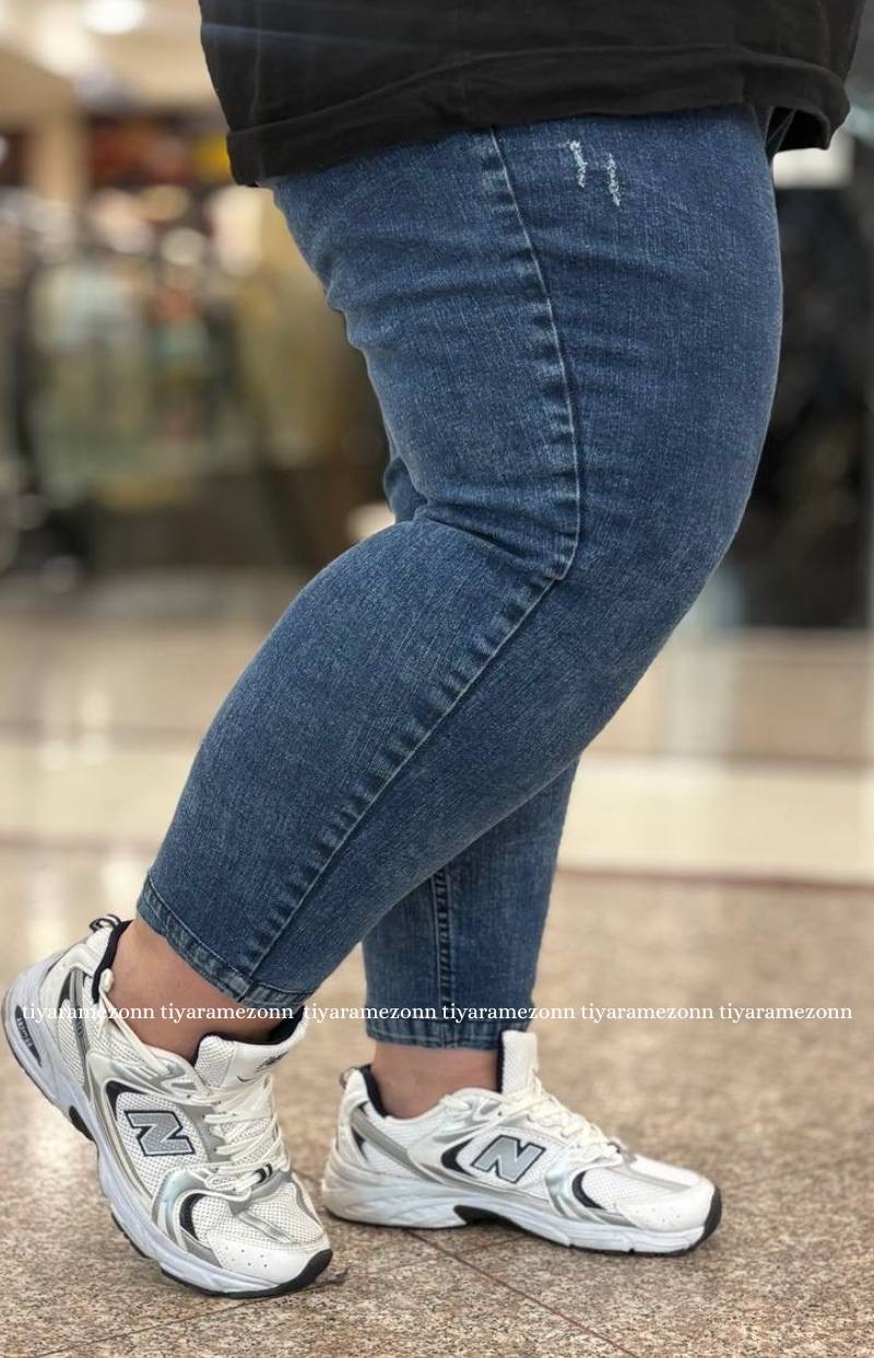 شلوار جین اسکینی سایزبزرگ کد 372