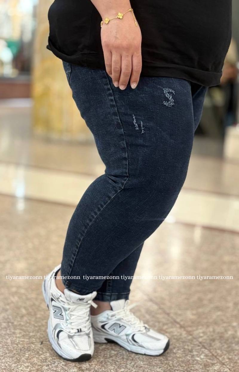 شلوار جین اسکینی سایزبزرگ کد 372