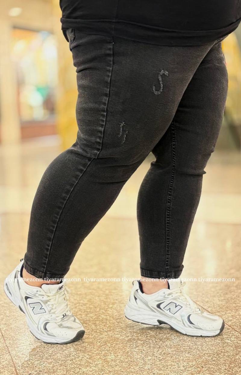 شلوار جین اسکینی سایزبزرگ کد 372