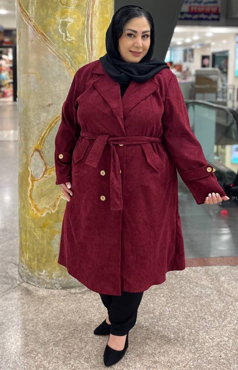 مانتو سایز بزرگ مدل آلاله کد 331