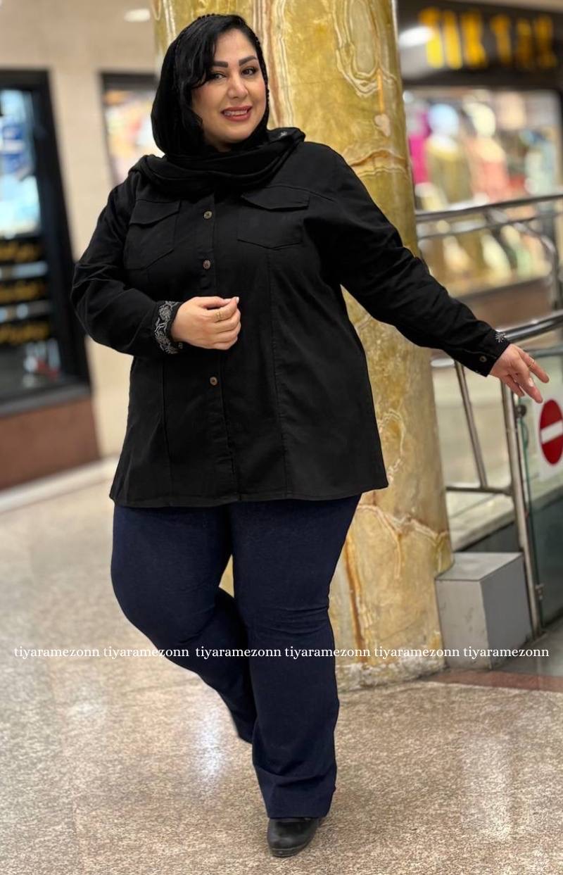 کت کتان سایزبزرگ مدل  گلدوزی کد 387