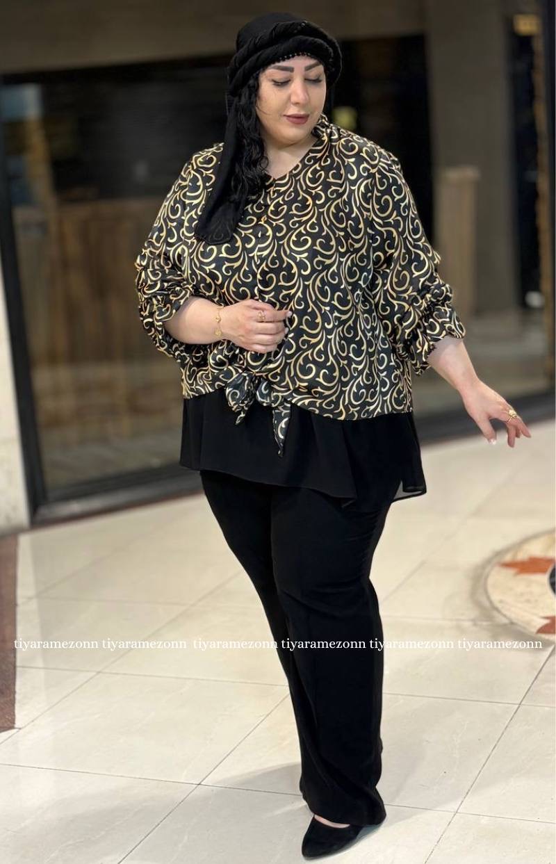 شومیز سایزبزرگ مدل برلیان 384