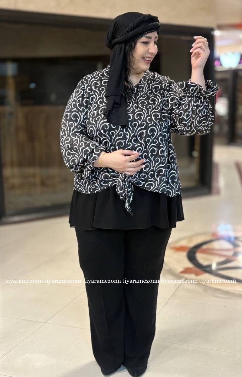 شومیز سایزبزرگ مدل برلیان 384