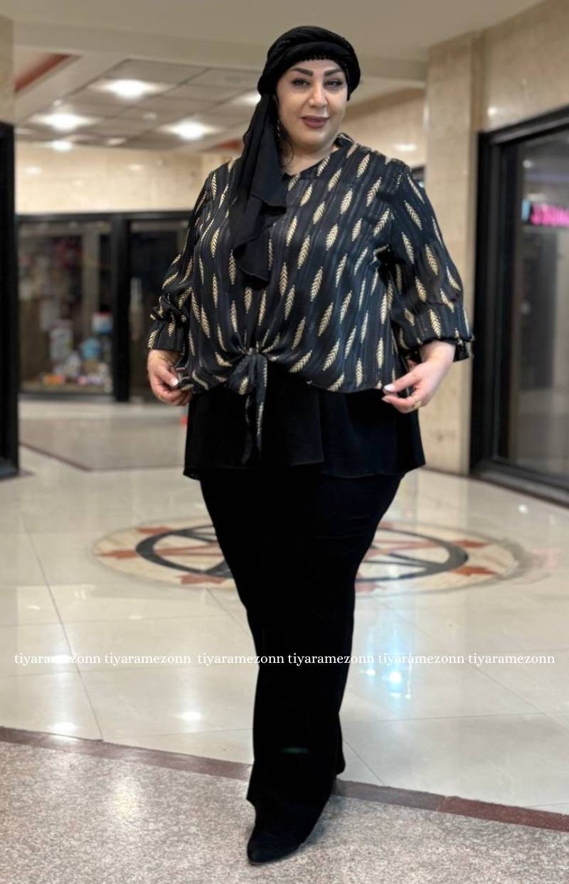 شومیز سایزبزرگ مدل برلیان 384