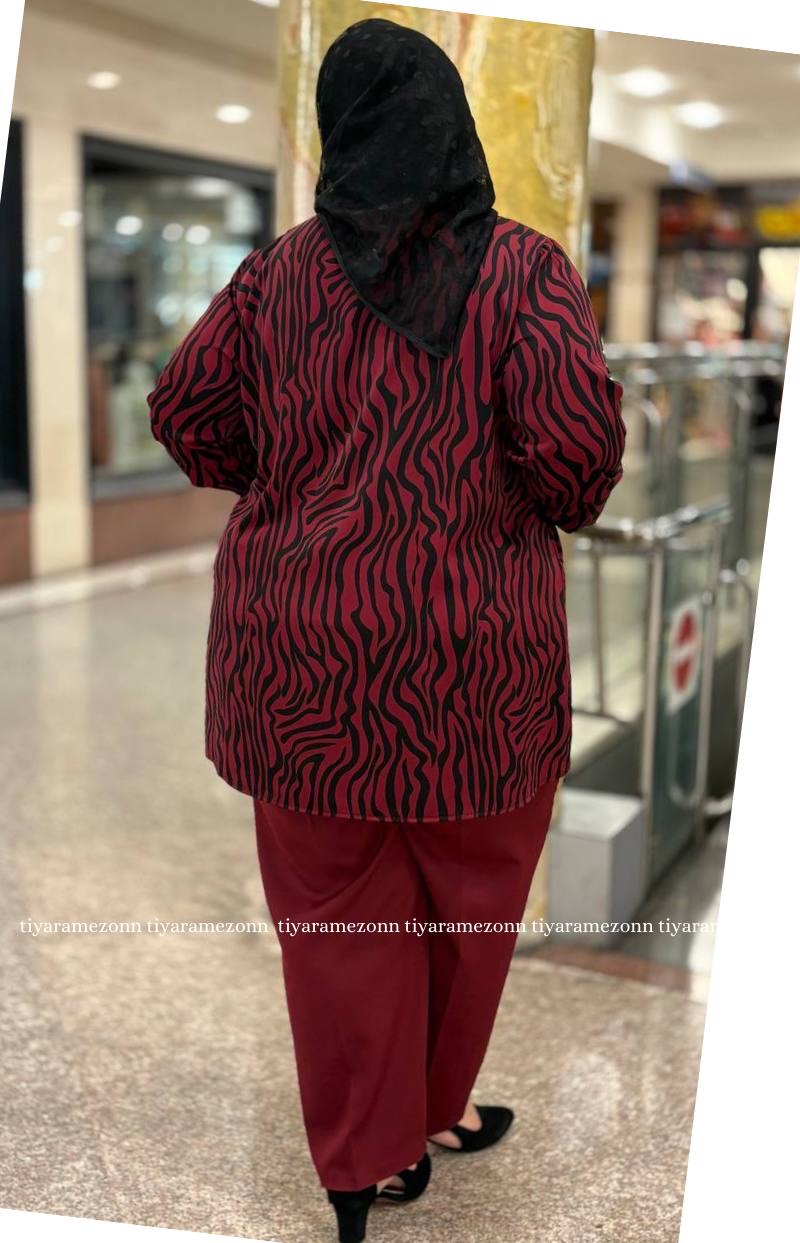 شومیز سایزبزرگ مدل راه راه 373