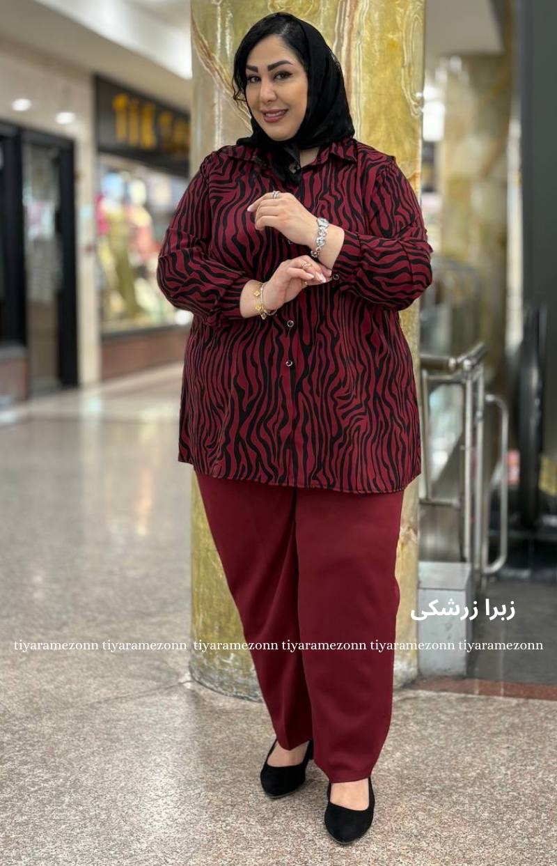 شومیز سایزبزرگ مدل راه راه 373