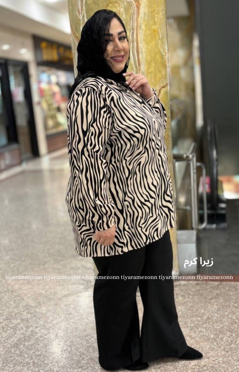 شومیز سایزبزرگ مدل راه راه 373