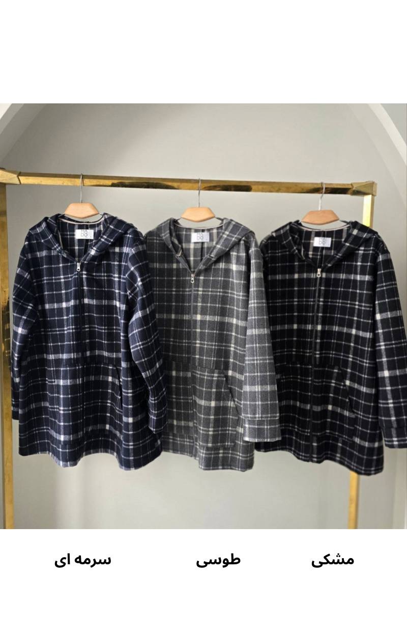 سویشرت سایز بزرگ مدل فوتر چهارخونه کد 381