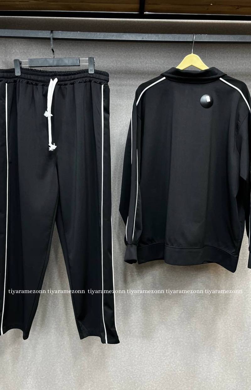 ست هودی و شلوار سایزبزرگ مدل نیم زیپ کد 364
