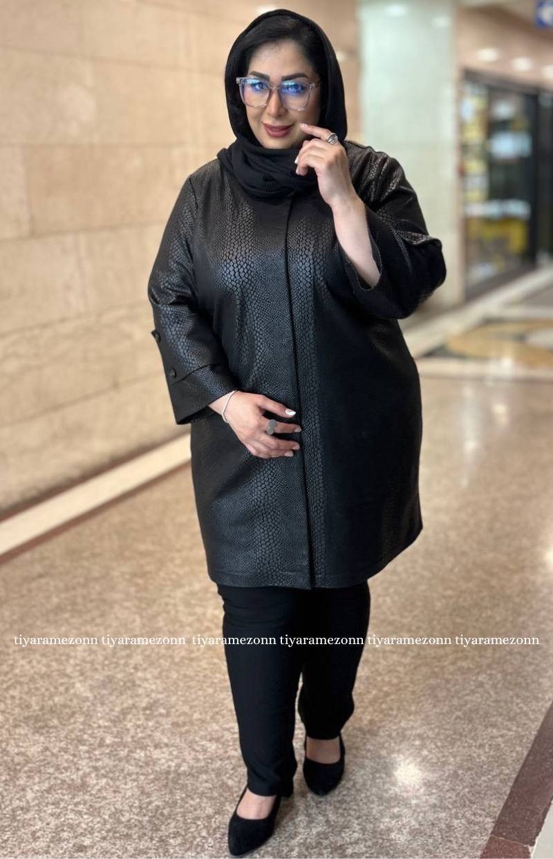 مانتو سایز بزرگ سوییت پوست ماری کد 397