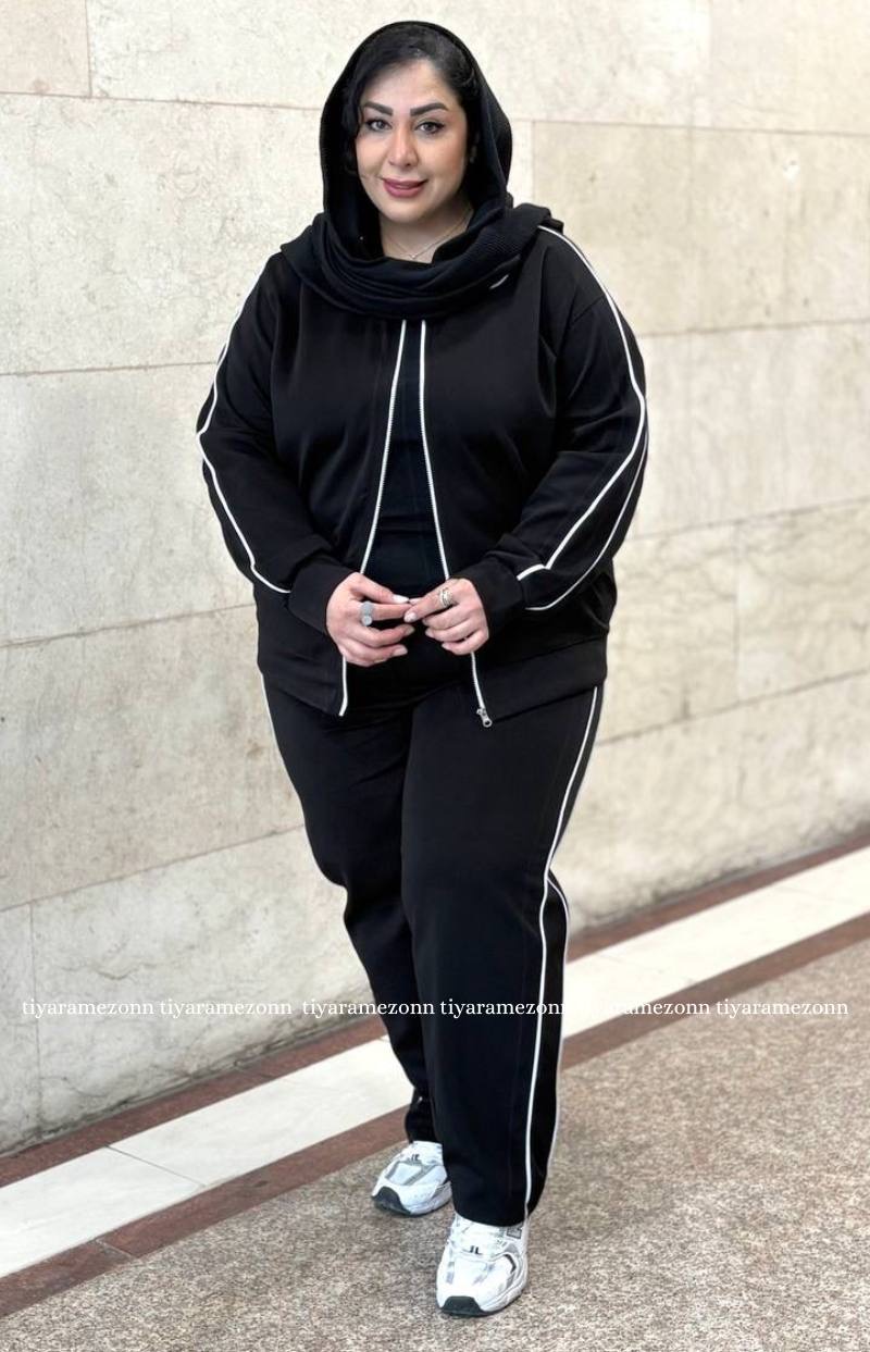 ست سویشرت و شلوار سایزبزرگ مدل گلکسی کد 399