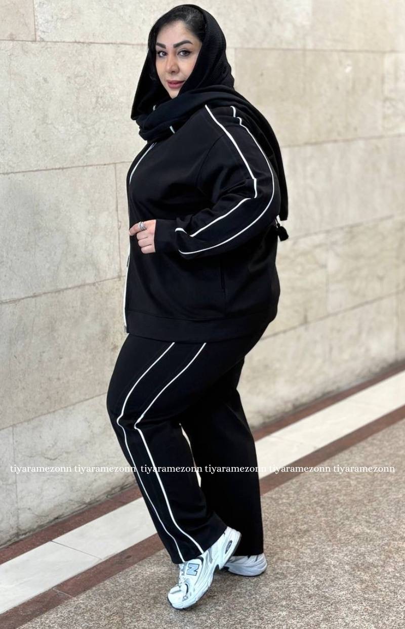 ست سویشرت و شلوار سایزبزرگ مدل گلکسی کد 399