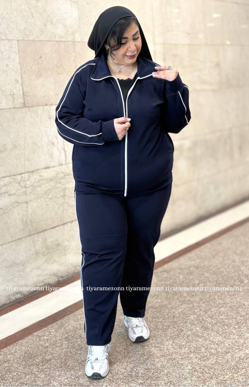 ست سویشرت و شلوار سایزبزرگ مدل گلکسی کد 399