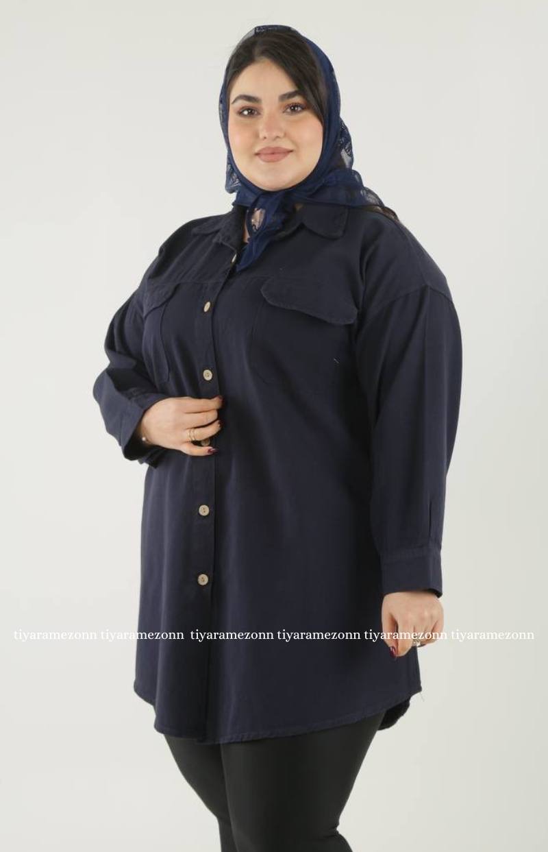 کت کتان سایزبزرگ مدل  گلدوزی کد 387