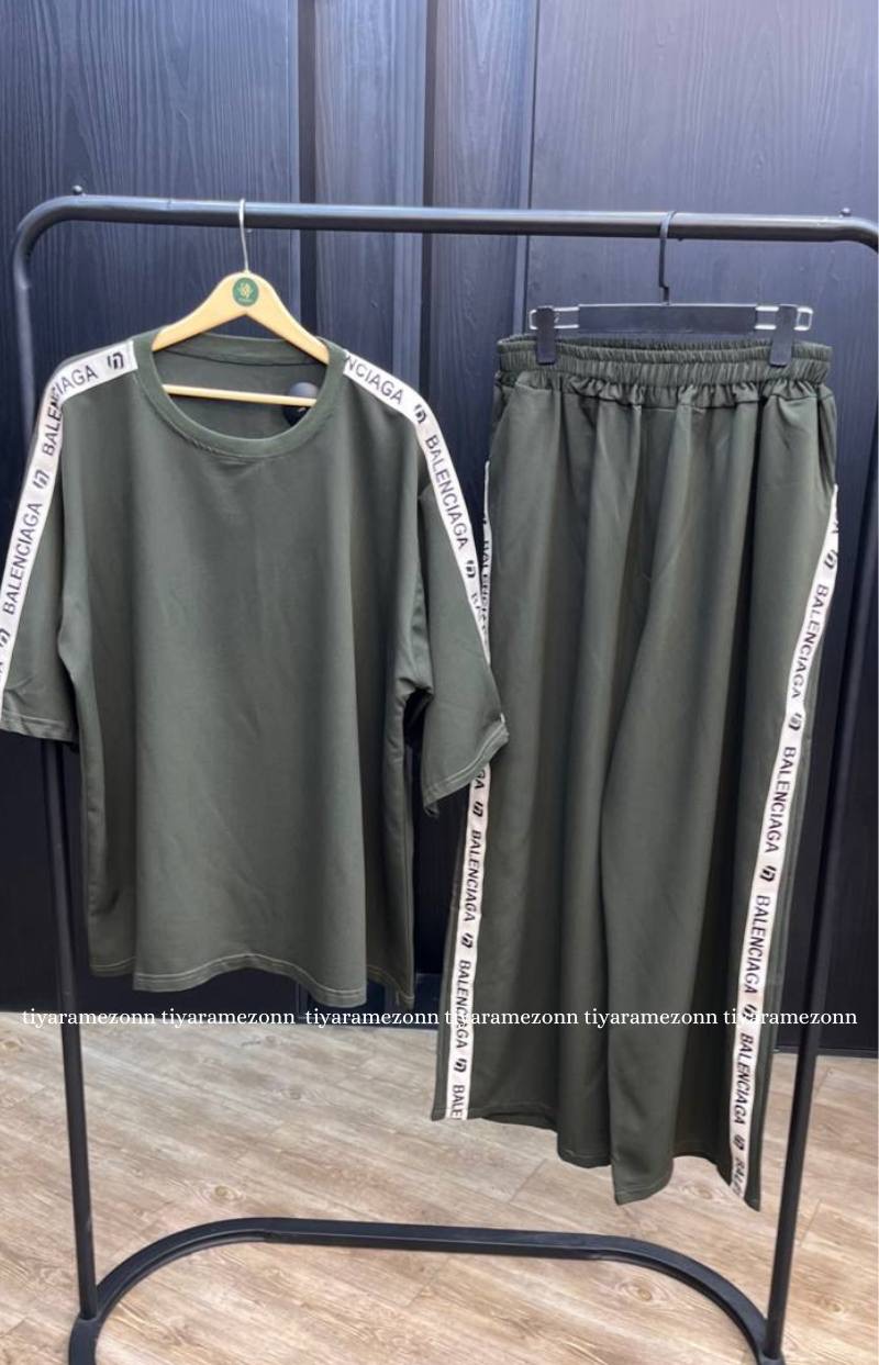 ست تیشرت شلوار سایزبزرگ مدل بالنسیاگا کد 403