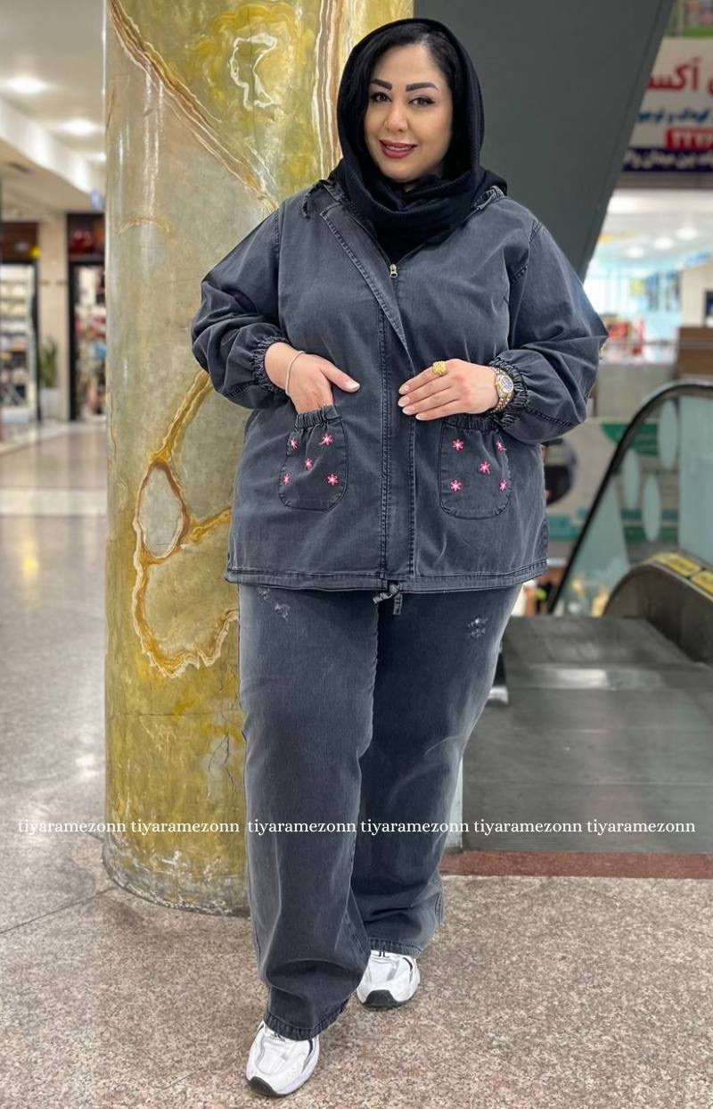 شلواربگ سایزبزرگ جین   مدل بند دار کد 400