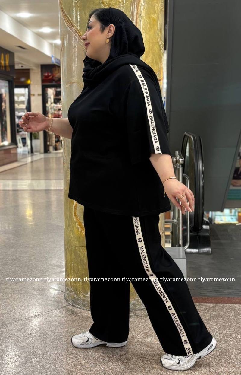 ست تیشرت شلوار سایزبزرگ مدل بالنسیاگا کد 403