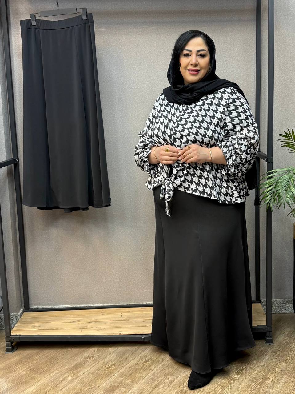 دامن  بلند سایزبزرگ زنانه کد 405