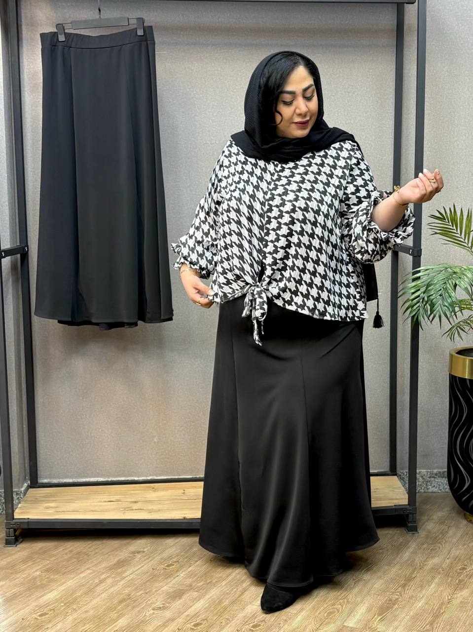 دامن  بلند سایزبزرگ زنانه کد 405