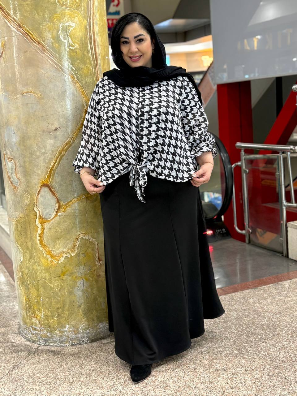 دامن  بلند سایزبزرگ زنانه کد 405