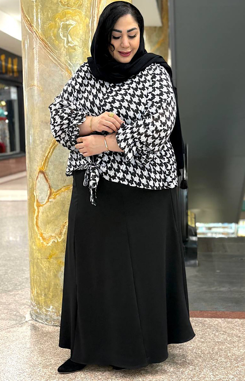 دامن  بلند سایزبزرگ زنانه کد 405