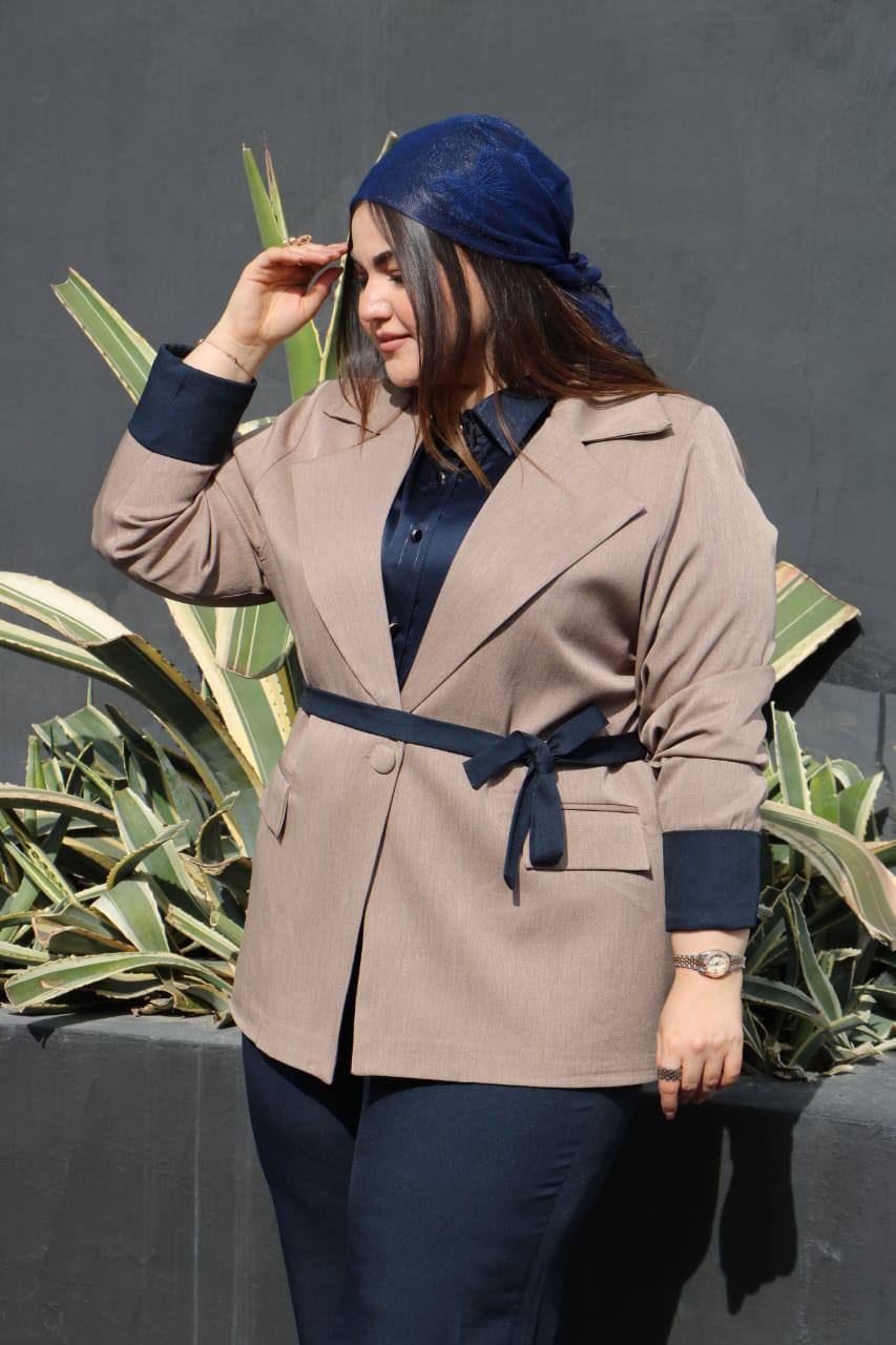 کت و شلوار زنانه سایزبزرگ مدل بزایاق کد 409