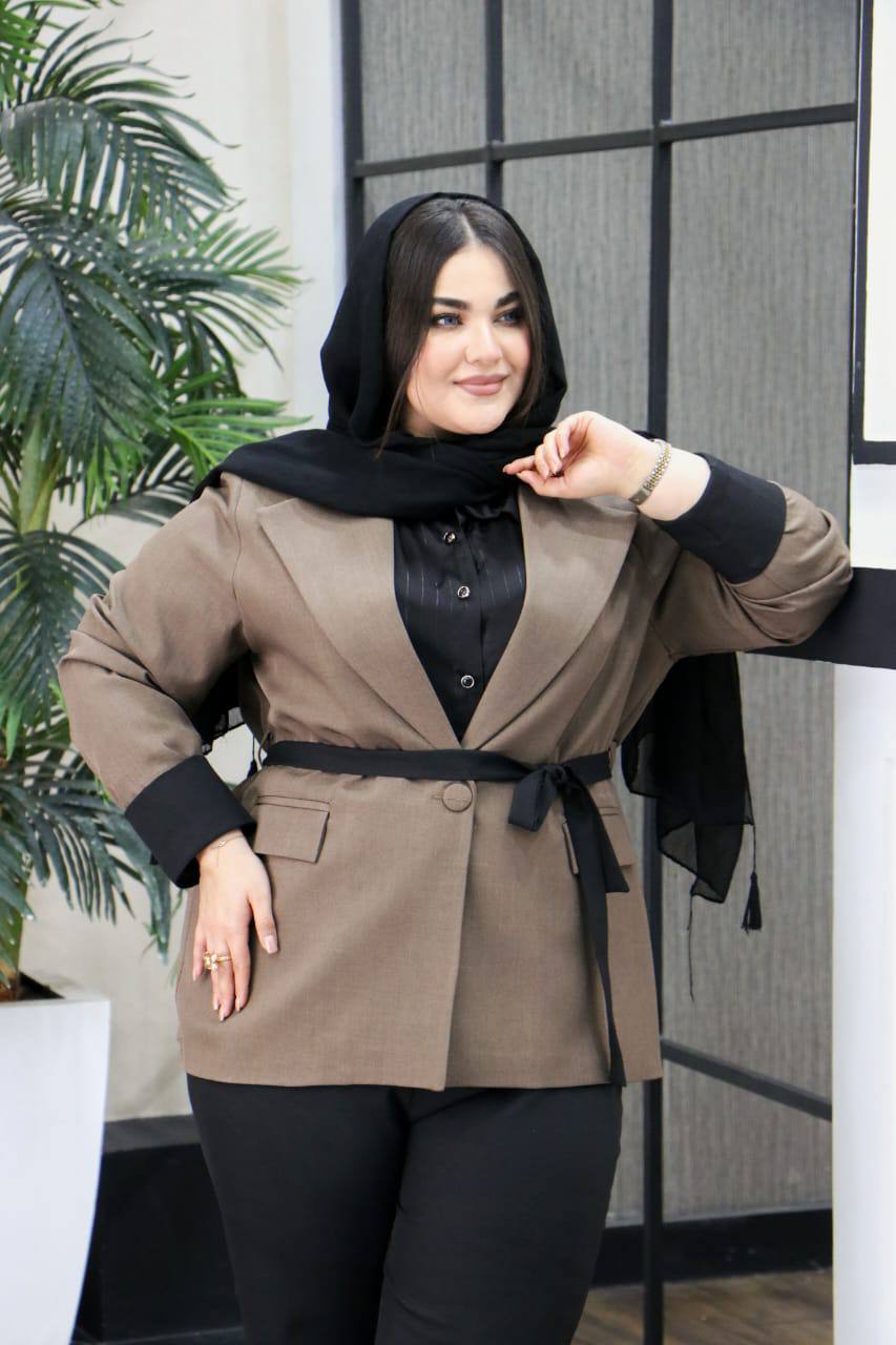 کت و شلوار زنانه سایزبزرگ مدل بزایاق کد 409