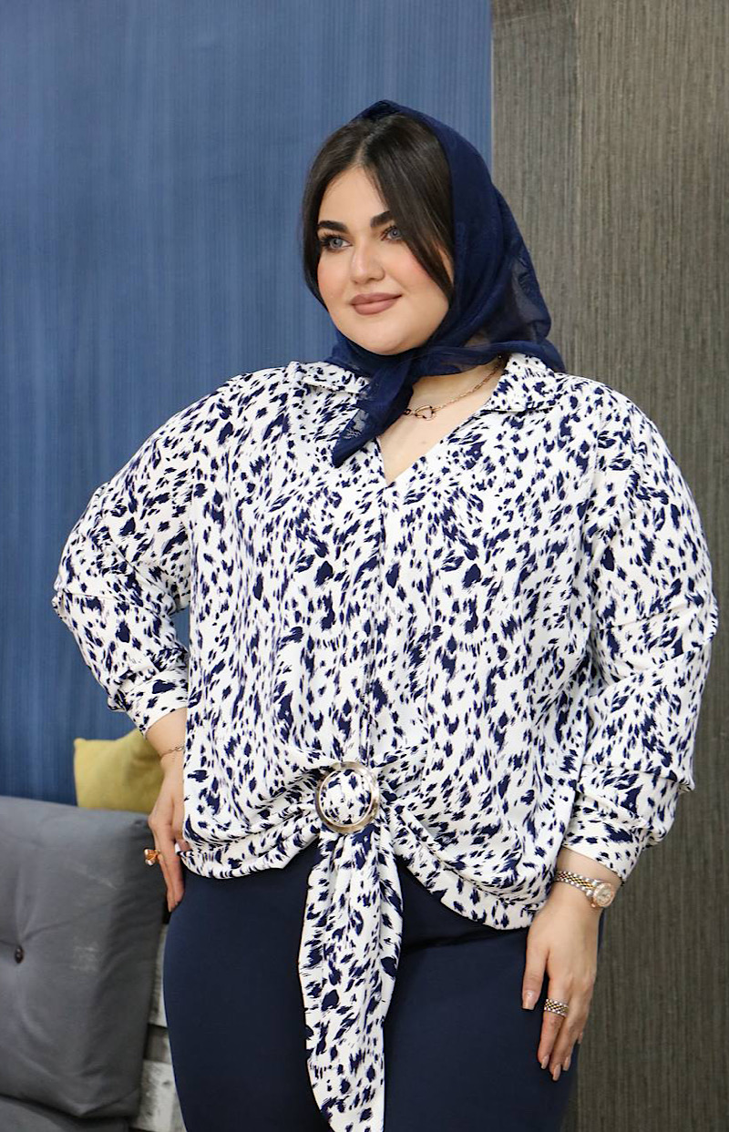 شومیز سایزبزرگ زنانه  مدل جلو سگکک 411