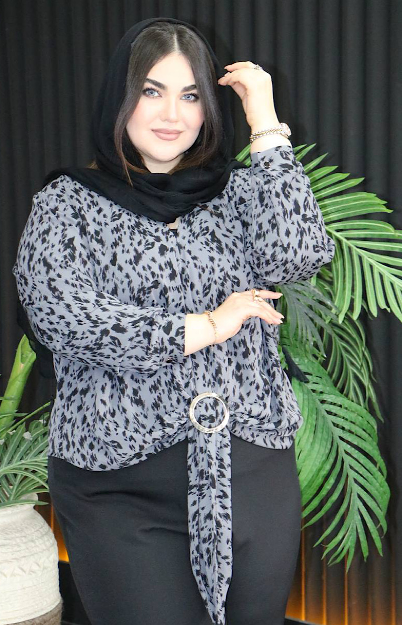 شومیز سایزبزرگ زنانه  مدل جلو سگکک 411