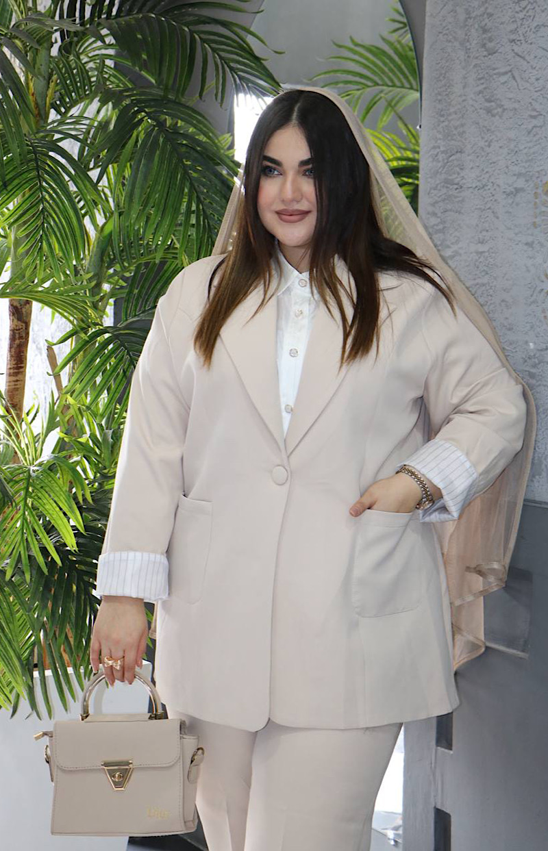 کت زنانه سایزبزرگ مدل توییست کد 413