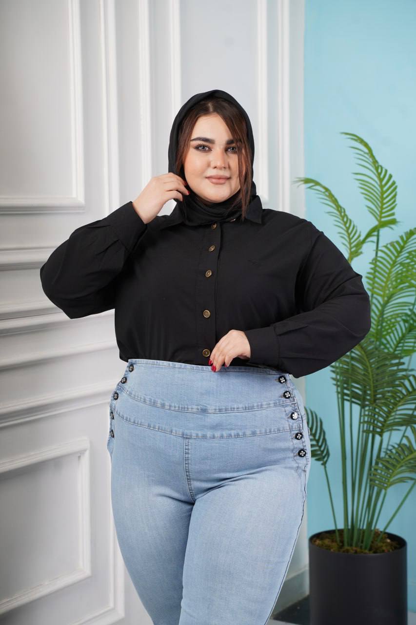 شومیزمانتویی سایزبزرگ مدل بیسیک کد 416