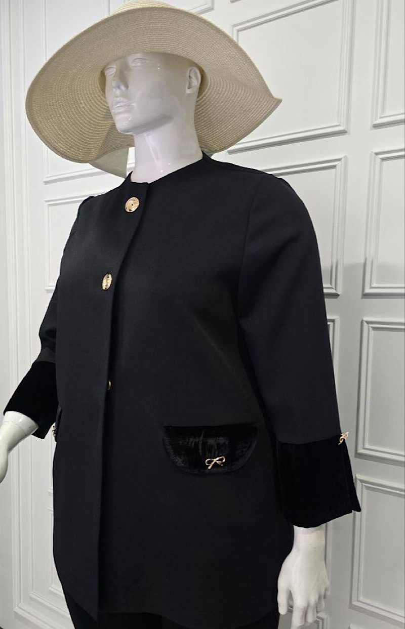 کت زنانه سایزبزرگ مدل پاپیون کد 417