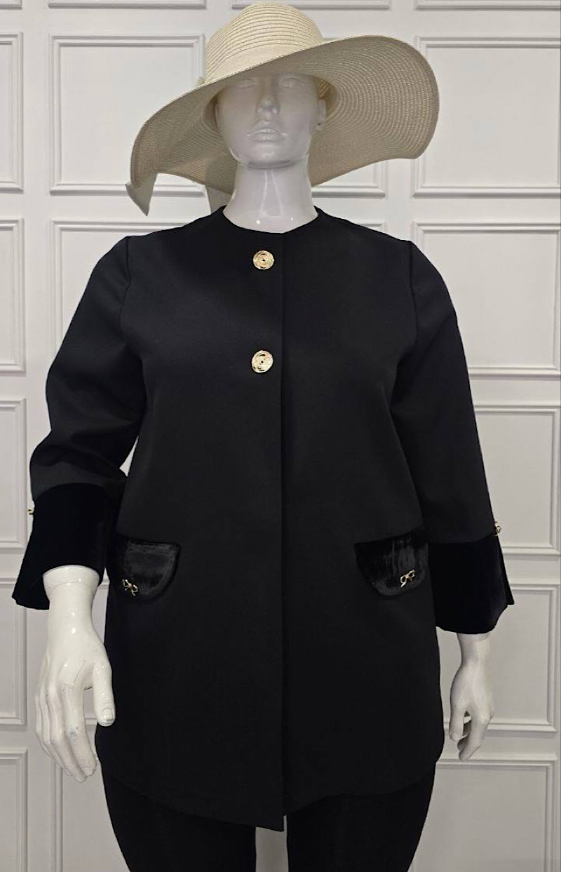 کت زنانه سایزبزرگ مدل پاپیون کد 417