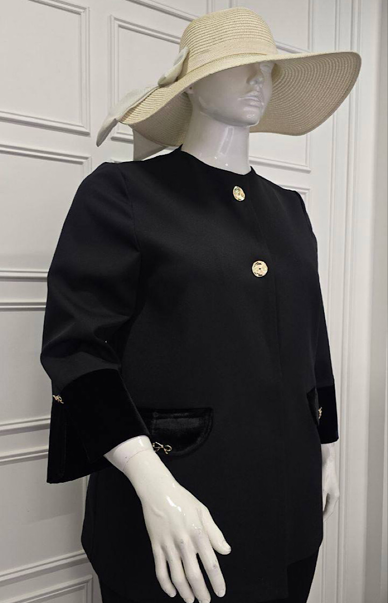 کت زنانه سایزبزرگ مدل پاپیون کد 417