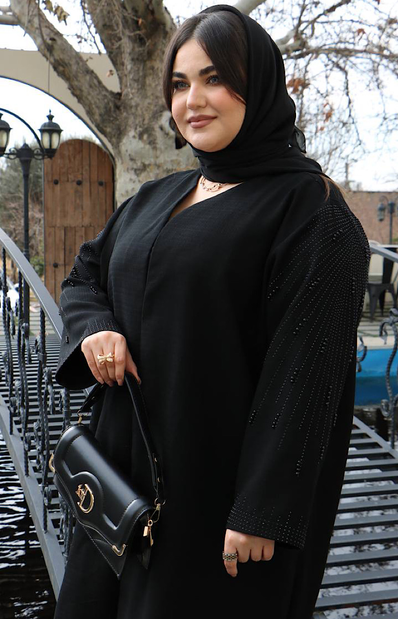 مانتومجلسی سایزبزرگ مدل سرشانه سنگ کد 419