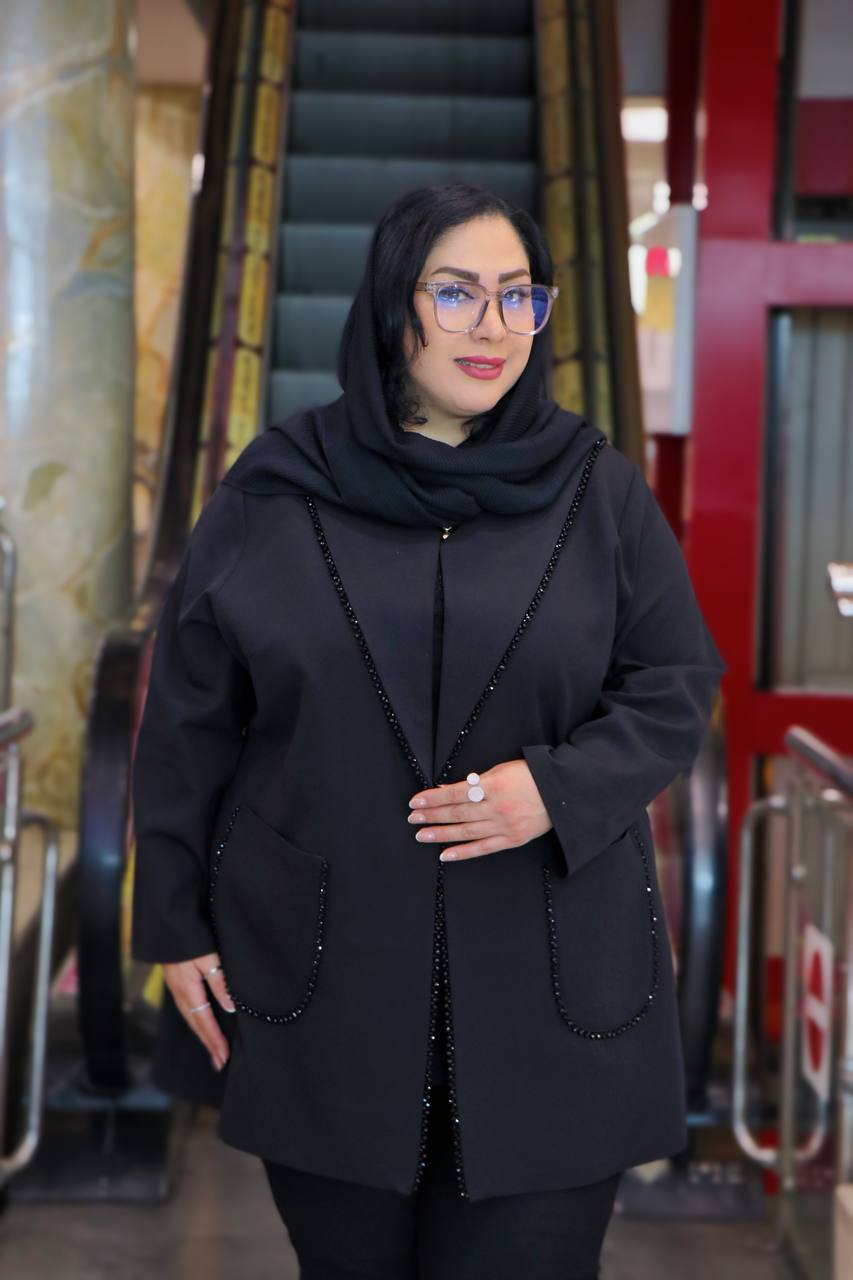 کت زنانه سایز بزرگ کریستال دوزی کد 269