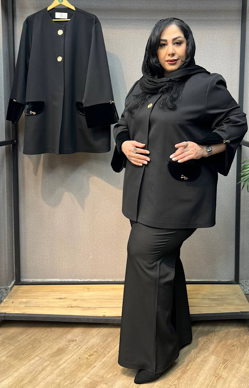 کت زنانه سایزبزرگ مدل پاپیون کد 417