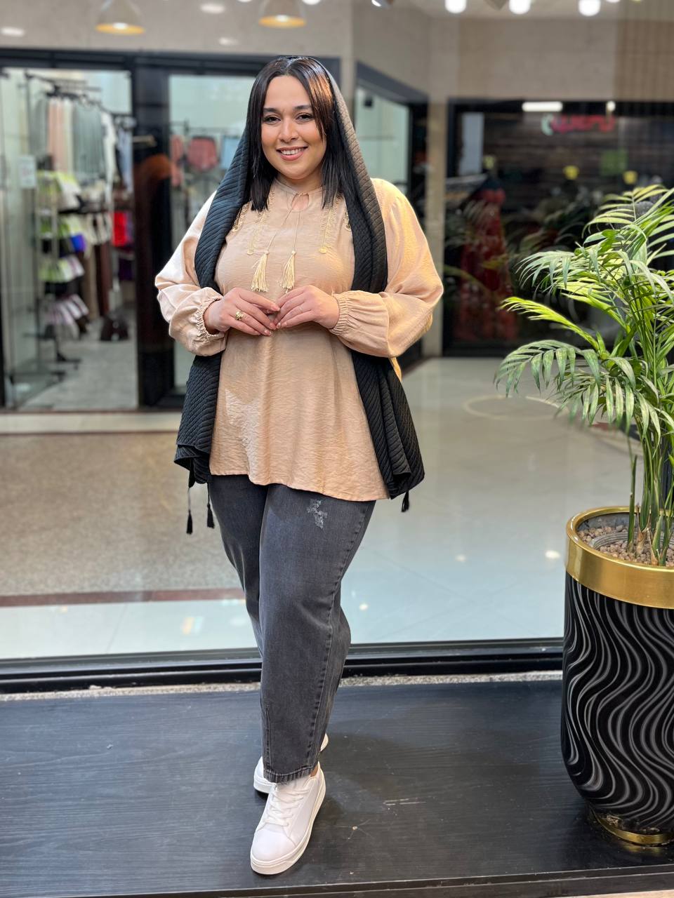 شلوار مام استایل سایز بزرگ زنانه