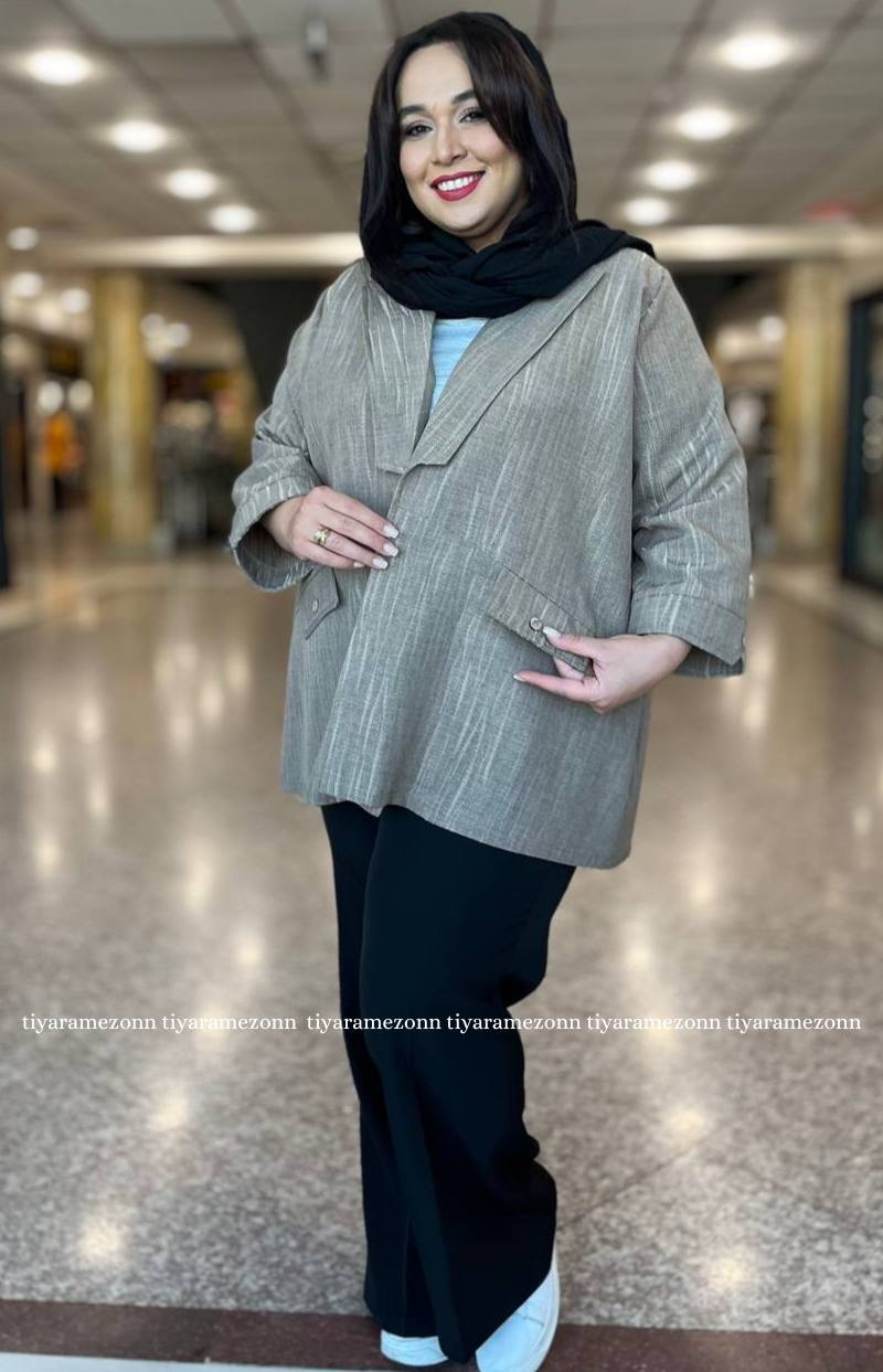 کت و شلوار مدرن سایز بزرگ زنانه