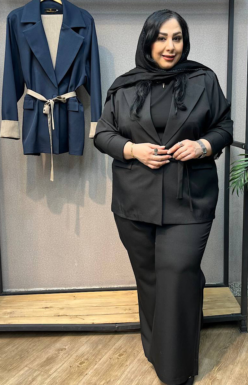 کت و شلوار زنانه سایزبزرگ مدل بزایاق کد 409