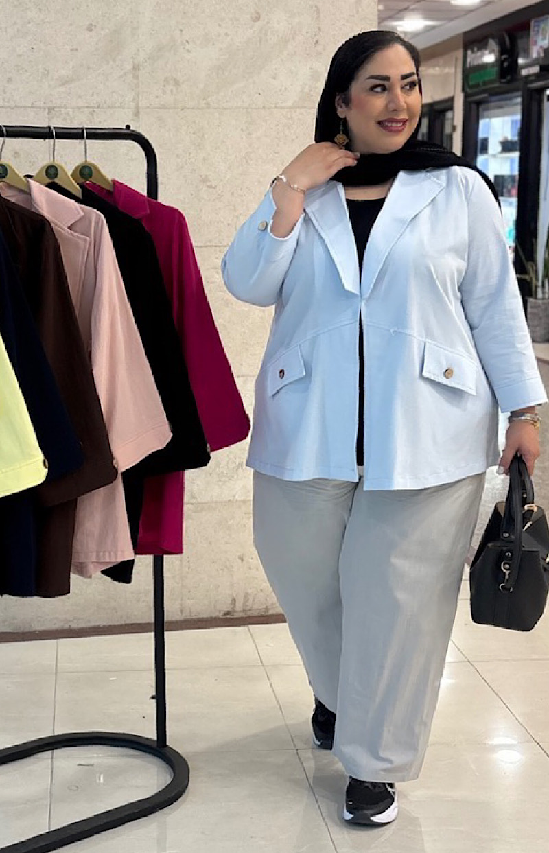 کت سایزبزرگ زنانه لینن کد 480