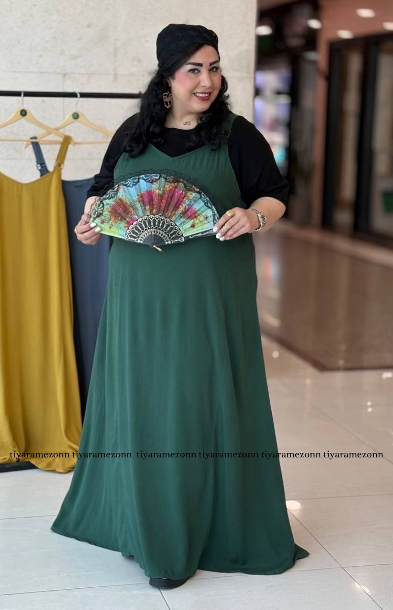 پیراهن  سایز بزرگ مدل  سگک دار ساحل کد 561