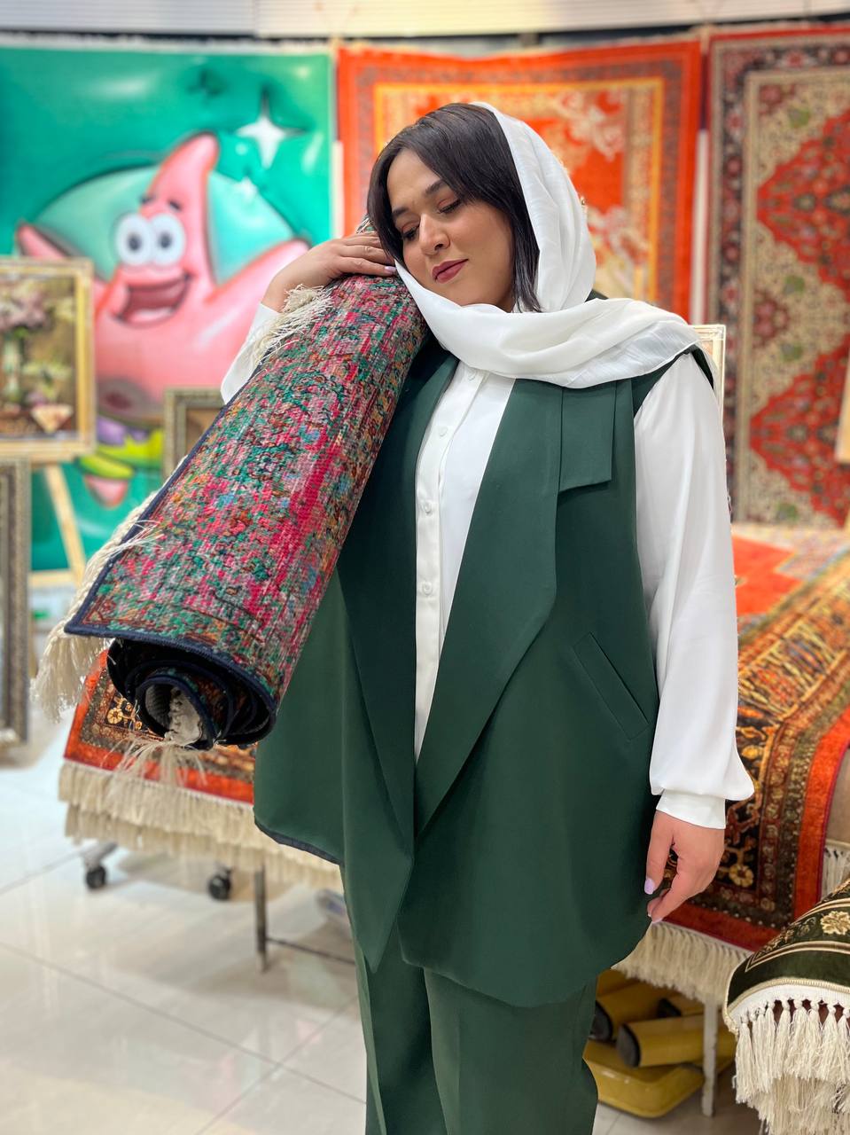 ست سایزبزرگ سه تیکه زنانه کد 088